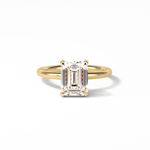 2.3 CT Emerald Cut Solitaire Moissanite Engagement Ring 8