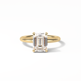 2.3 CT Emerald Cut Solitaire Moissanite Engagement Ring 8
