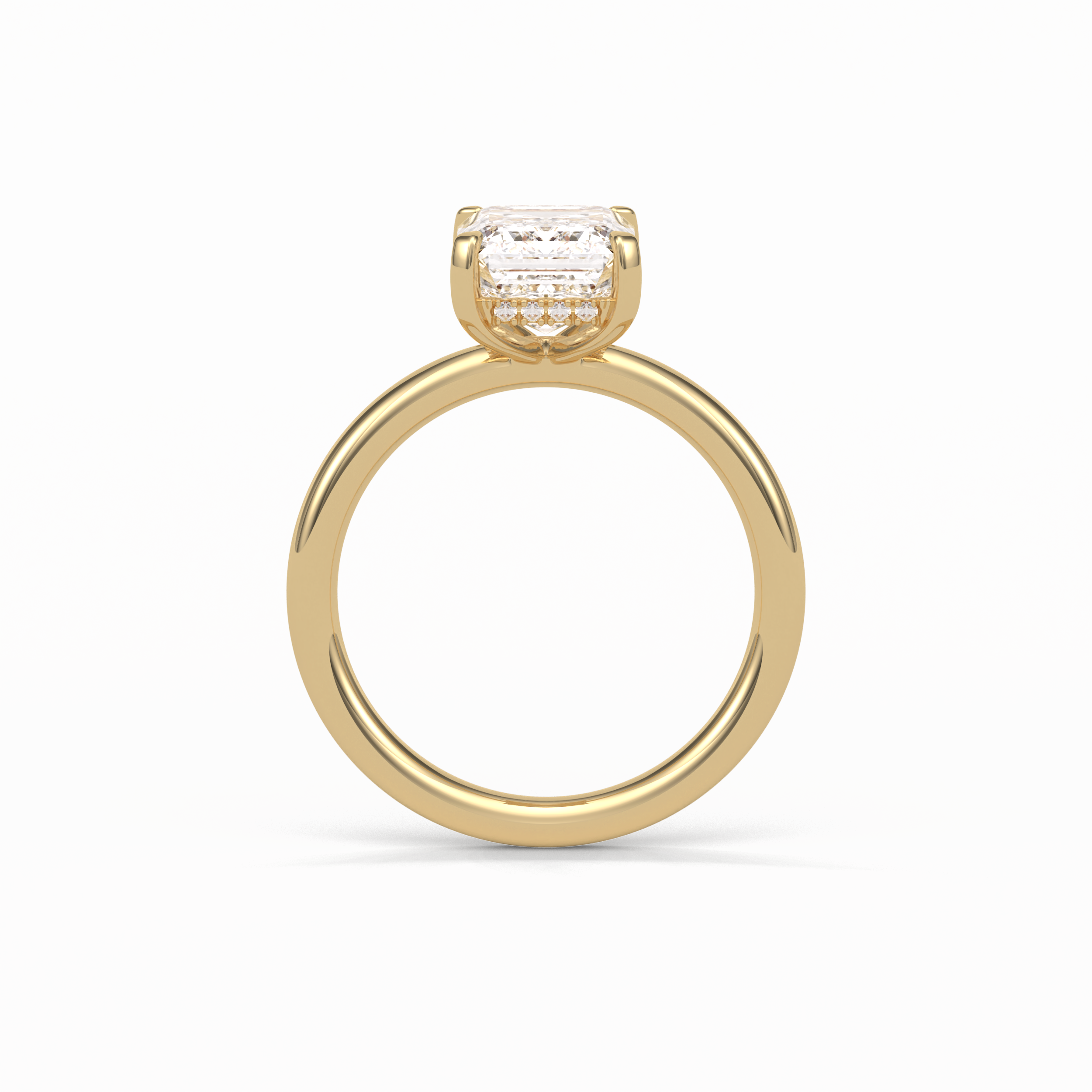 2.3 CT Emerald Cut Solitaire Moissanite Engagement Ring 13