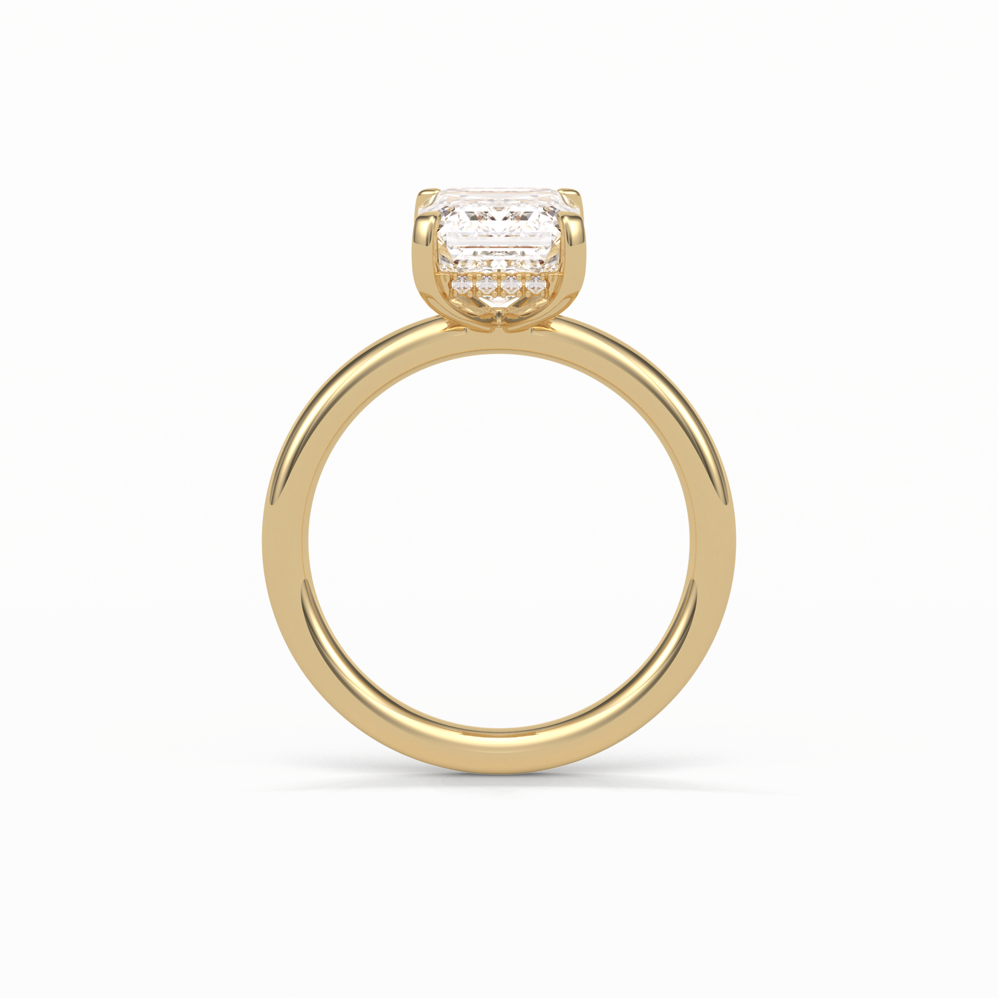 2.3 CT Emerald Cut Solitaire Moissanite Engagement Ring 13