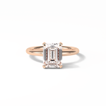 2.3 CT Emerald Cut Solitaire Moissanite Engagement Ring 15