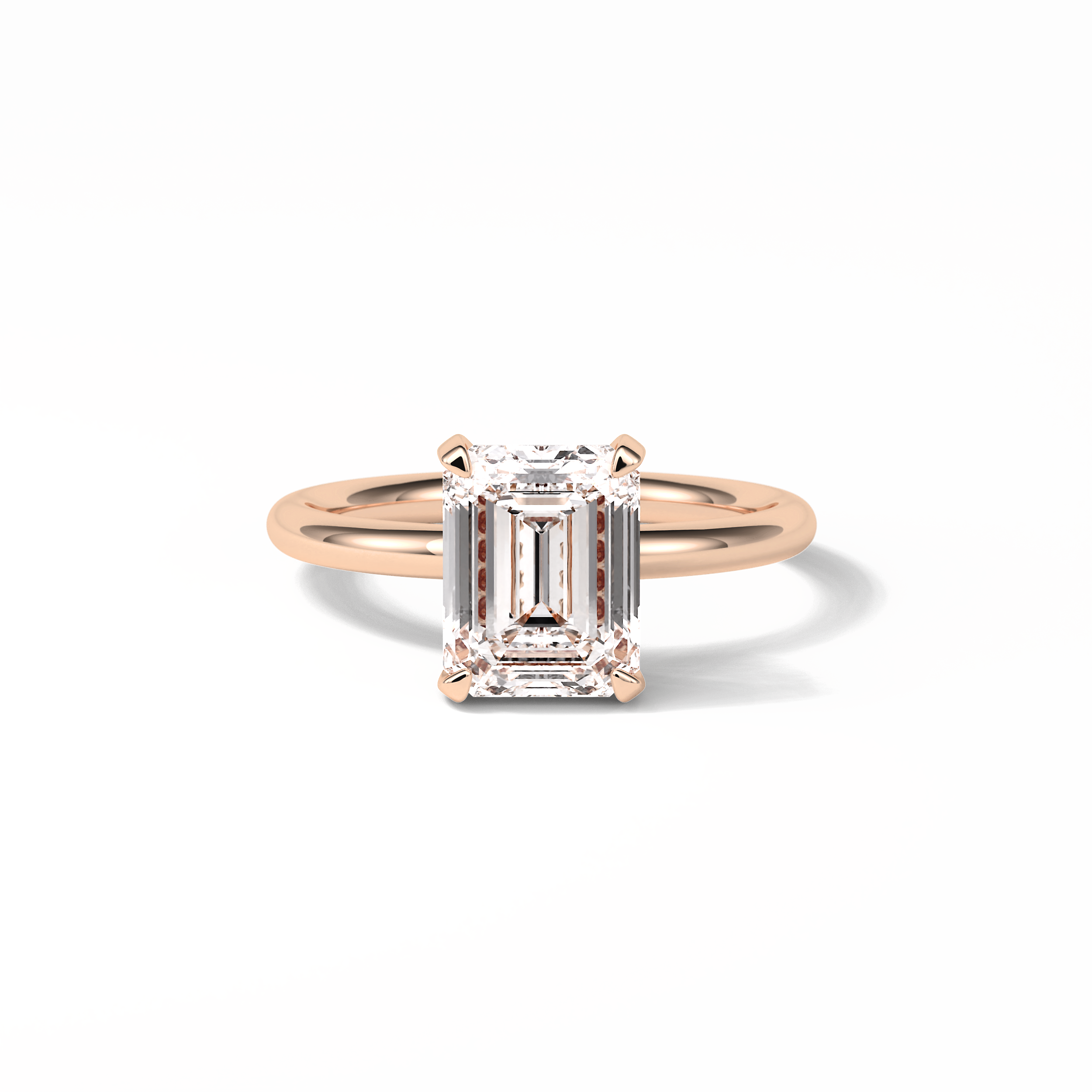 2.3 CT Emerald Cut Solitaire Moissanite Engagement Ring 15