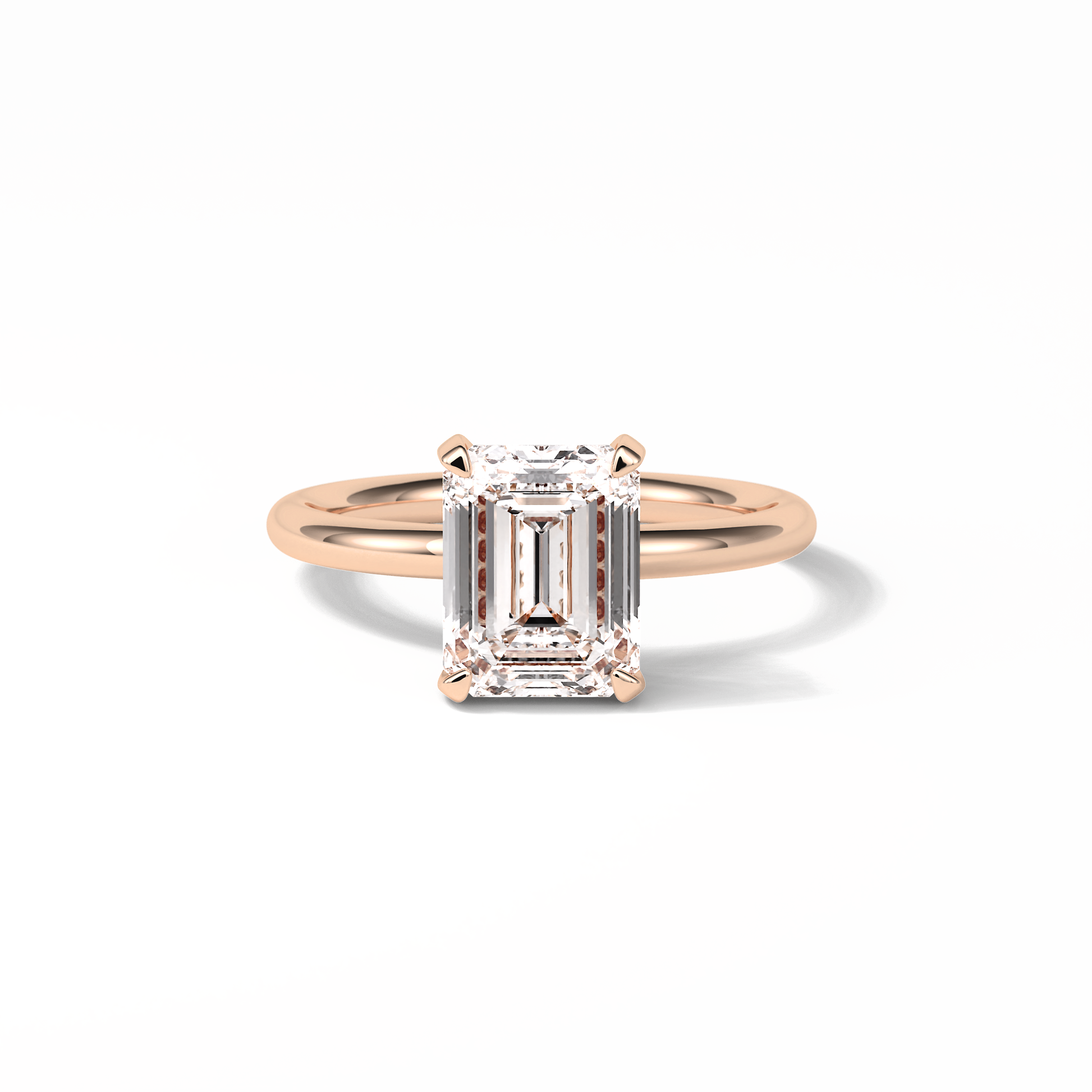 2.3 CT Emerald Cut Solitaire Moissanite Engagement Ring 15