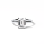 2.3 CT Emerald Cut Solitaire Moissanite Engagement Ring 1