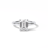 2.3 CT Emerald Cut Solitaire Moissanite Engagement Ring 1