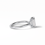 2.3 CT Emerald Cut Solitaire Moissanite Engagement Ring 2