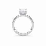 2.3 CT Emerald Cut Solitaire Moissanite Engagement Ring 7