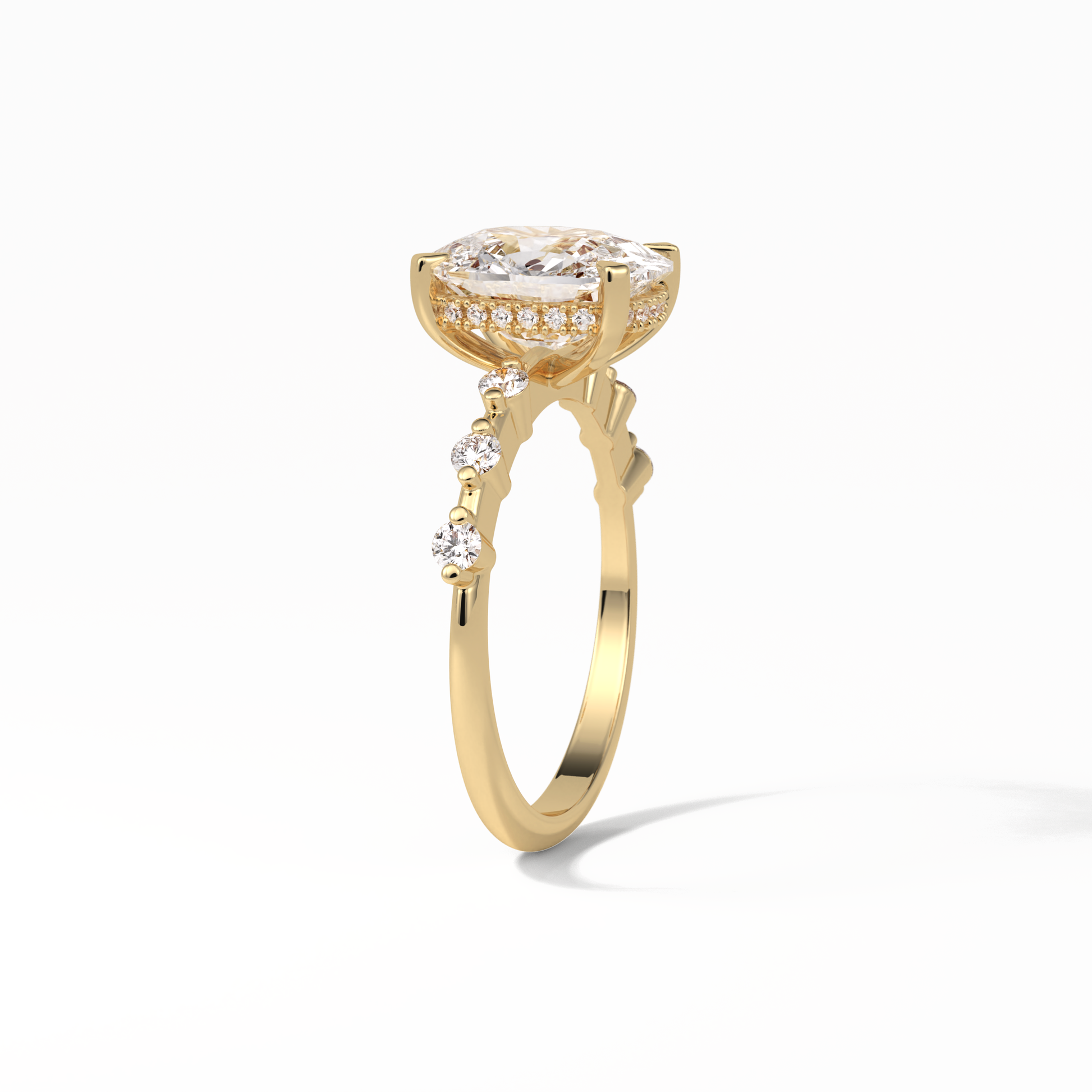 4.0 CT Cushion Cut Dainty Style Moissanite Engagement Ring 11