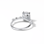 4.0 CT Cushion Cut Dainty Style Moissanite Engagement Ring 7