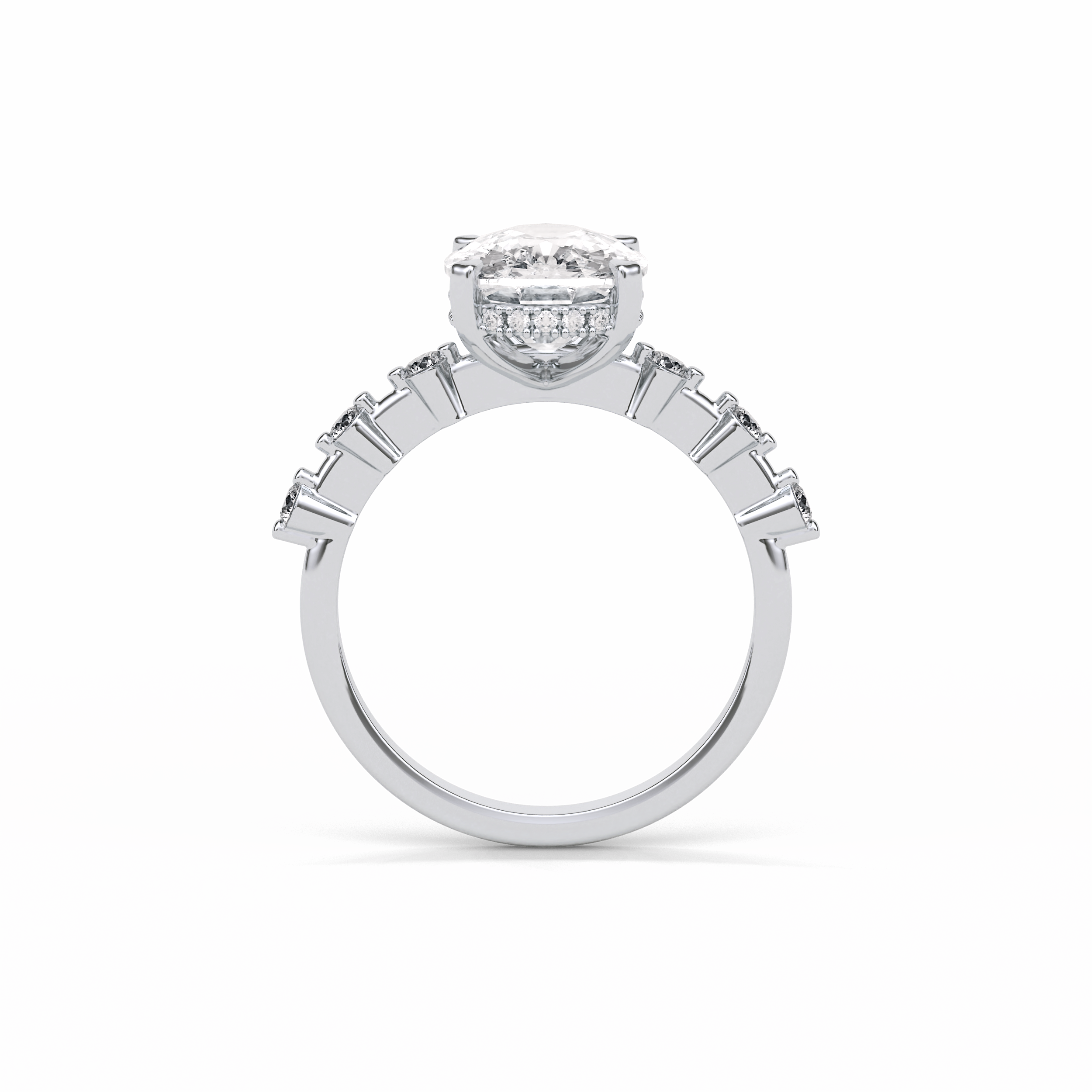 4.0 CT Cushion Cut Dainty Style Moissanite Engagement Ring 5