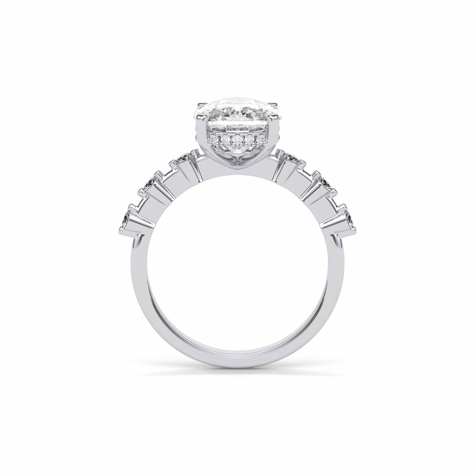 4.0 CT Cushion Cut Dainty Style Moissanite Engagement Ring 5