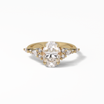 2.1 CT Oval Cut Cluster Style Moissanite Engagement Rings 20
