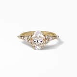 2.1 CT Oval Cut Cluster Style Moissanite Engagement Rings 20