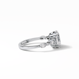 2.1 CT Oval Cut Cluster Style Moissanite Engagement Rings 4