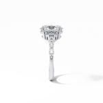 2.1 CT Oval Cut Cluster Style Moissanite Engagement Rings 3