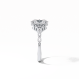 2.1 CT Oval Cut Cluster Style Moissanite Engagement Rings 3