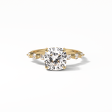 2.15 CT Cushion Cut Dainty & Hidden Halo Style Moissanite Engagement Rings 8
