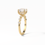 2.15 CT Cushion Cut Dainty & Hidden Halo Style Moissanite Engagement Rings 11