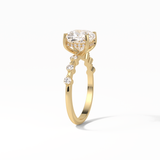 2.15 CT Cushion Cut Dainty & Hidden Halo Style Moissanite Engagement Rings 11