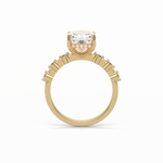 2.15 CT Cushion Cut Dainty & Hidden Halo Style Moissanite Engagement Rings 15
