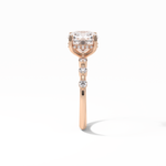 2.15 CT Cushion Cut Dainty & Hidden Halo Style Moissanite Engagement Rings 10