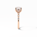 2.15 CT Cushion Cut Dainty & Hidden Halo Style Moissanite Engagement Rings 10