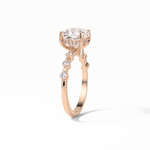2.15 CT Cushion Cut Dainty & Hidden Halo Style Moissanite Engagement Rings 18