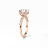 2.15 CT Cushion Cut Dainty & Hidden Halo Style Moissanite Engagement Rings 18