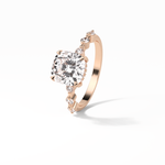 2.15 CT Cushion Cut Dainty & Hidden Halo Style Moissanite Engagement Rings 21