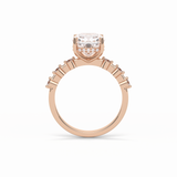 2.15 CT Cushion Cut Dainty & Hidden Halo Style Moissanite Engagement Rings 9