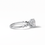 2.15 CT Cushion Cut Dainty & Hidden Halo Style Moissanite Engagement Rings 4