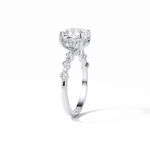 2.15 CT Cushion Cut Dainty & Hidden Halo Style Moissanite Engagement Rings 6