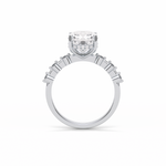 2.15 CT Cushion Cut Dainty & Hidden Halo Style Moissanite Engagement Rings 2