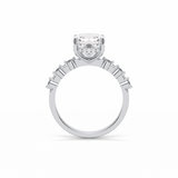 2.15 CT Cushion Cut Dainty & Hidden Halo Style Moissanite Engagement Rings 2