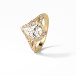 3.1 CT Pear Cut Split Shank & Halo Style Moissanite Engagement Ring 11