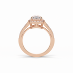 3.1 CT Pear Cut Split Shank & Halo Style Moissanite Engagement Ring 17