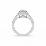 3.1 CT Pear Cut Split Shank & Halo Style Moissanite Engagement Ring 5