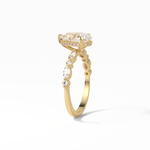 1.93 CT Pear Cut Dainty Style Moissanite Engagement Ring 18