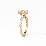 1.93 CT Pear Cut Dainty Style Moissanite Engagement Ring 18