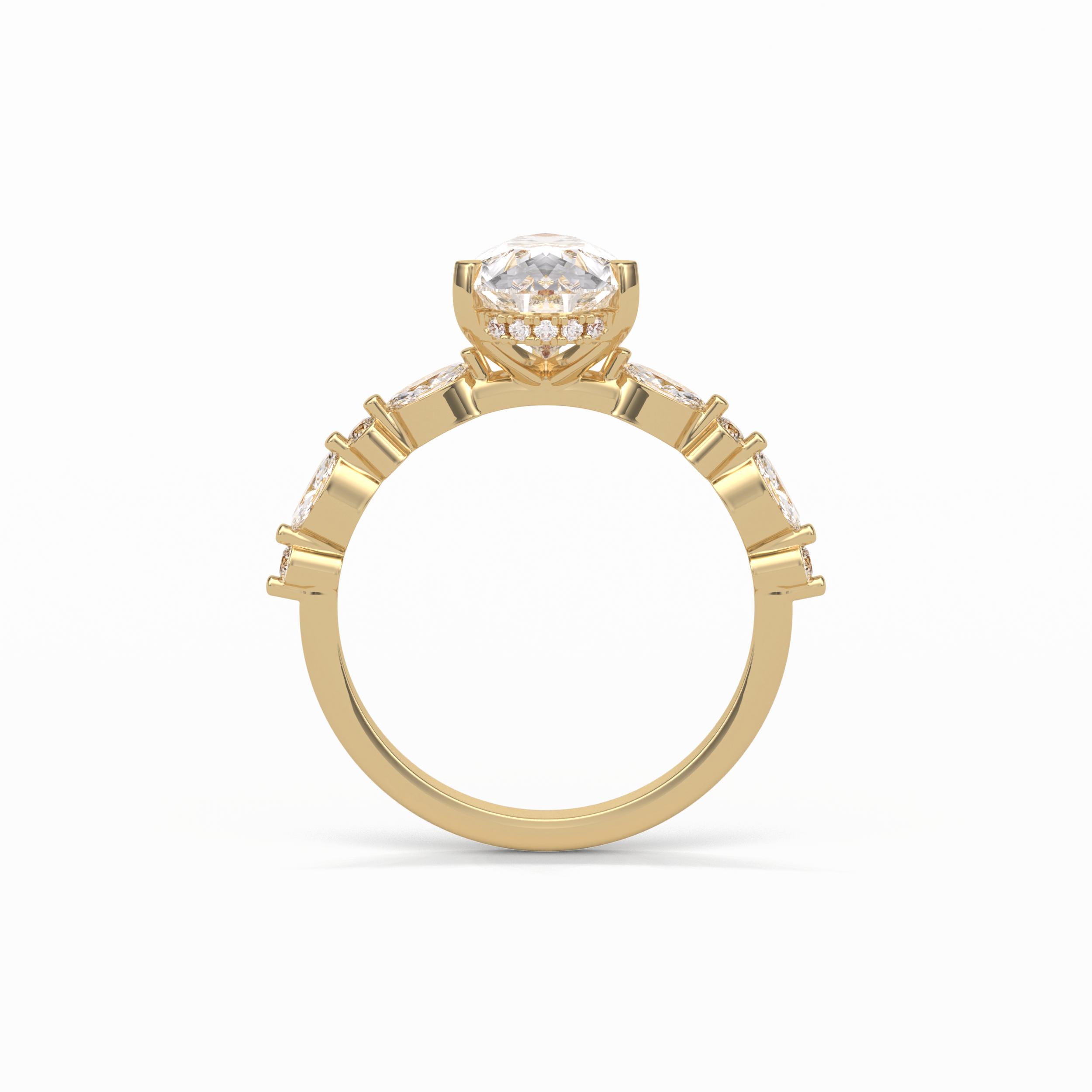 1.93 CT Pear Cut Dainty Style Moissanite Engagement Ring 20