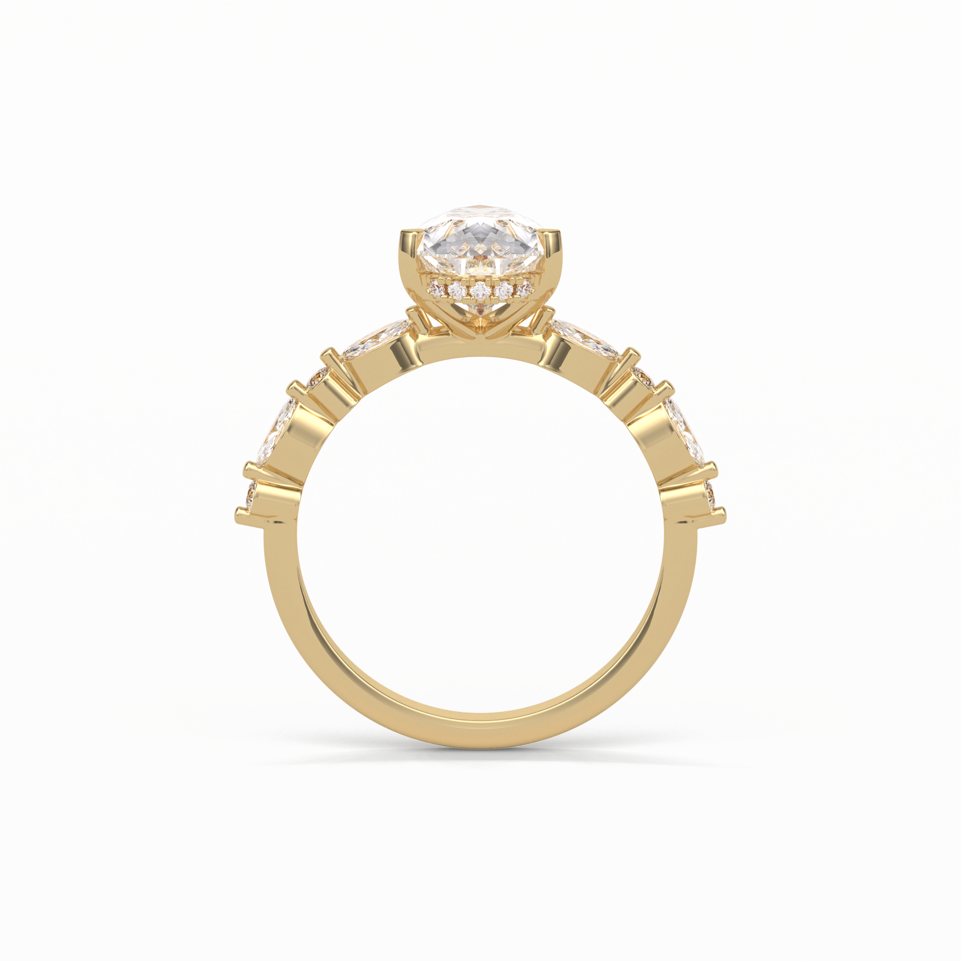 1.93 CT Pear Cut Dainty Style Moissanite Engagement Ring 20