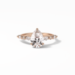 1.93 CT Pear Cut Dainty Style Moissanite Engagement Ring 15