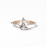 1.93 CT Pear Cut Dainty Style Moissanite Engagement Ring 15