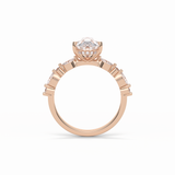 1.93 CT Pear Cut Dainty Style Moissanite Engagement Ring 14