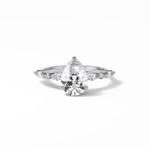 1.93 CT Pear Cut Dainty Style Moissanite Engagement Ring 1