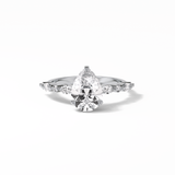 1.93 CT Pear Cut Dainty Style Moissanite Engagement Ring 1