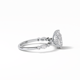 1.93 CT Pear Cut Dainty Style Moissanite Engagement Ring 4