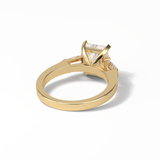 2.30 CT Radiant Cut Three Stones Style Moissanite Engagement Ring 9