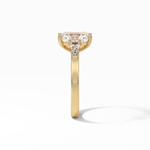 2.30 CT Radiant Cut Three Stones Style Moissanite Engagement Ring 21