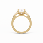2.30 CT Radiant Cut Three Stones Style Moissanite Engagement Ring 15